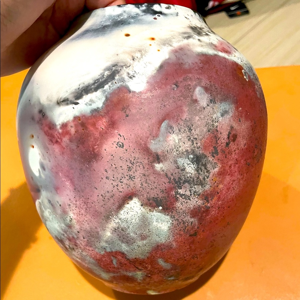 Raku Art Pottery Vessel - Picture 1 of 4